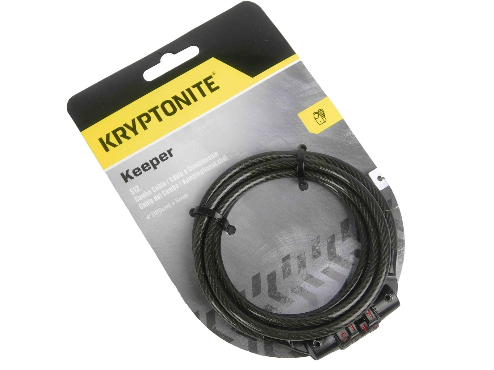 Kryptonite Keeper 512 Combo Cable Combination Bike Lock 
