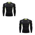 thumbnail image 3 of Qarigey Hombres Ropa interior térmica Medias elásticas Invierno Correr Cálido Manga larga Tops Ropa deportiva Fitness Culturismo 1609 verde 1609 verde,XL 2piezas, 3 of 6