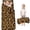 Black and Orange Leopard Print, variant on Black and Beige Leopard Print Teens Toddler Nap Mat with Pillow, Sleeping Mat Bag for Preschool Daycare 59"x22"