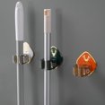 thumbnail image 3 of Self-Adhesive Mop Holder - Roller Design, Anti-slip, Heavy Duty, No Drilling, Waterproof Wall Mount Broom Hanger, Bathroom Supplies, 3 of 8