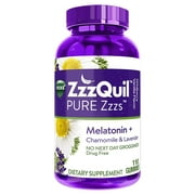ZzzQuil Pure Zzzs Melatonin   Chamomile & Lavender Wildberry / Vanilla Flavor Gummies 110 ct
