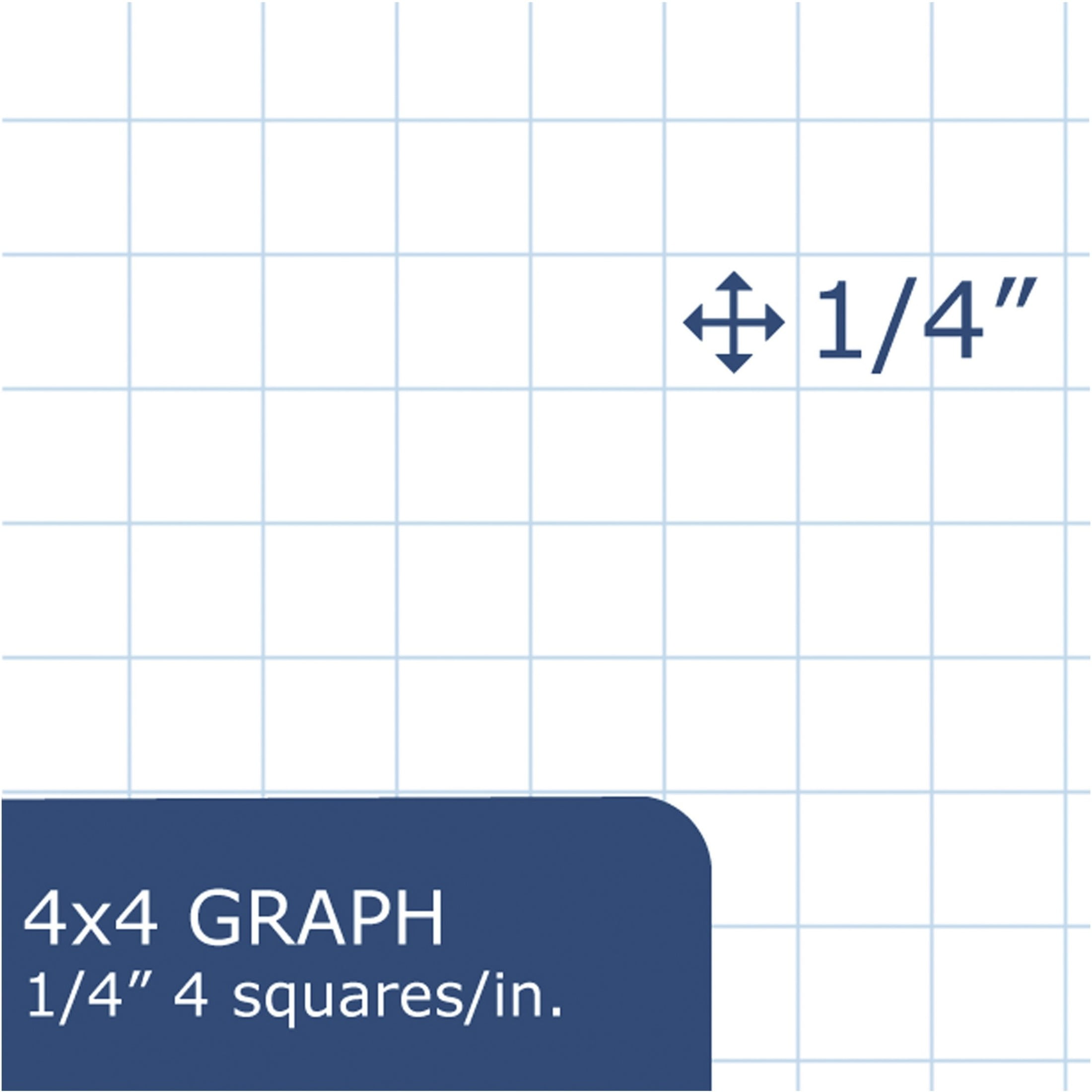 Roaring Spring 4x4 Graph Ruled Lab Book with Numbered Carbonless Sets, 1 Case (5 Total), 11" x 9.25" 100 Sets, White/Blue Pages