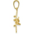 thumbnail image 2 of Solid 10k Yellow Gold 3-D Low-Wing Airplane Pendant - 24mm, 2 of 7