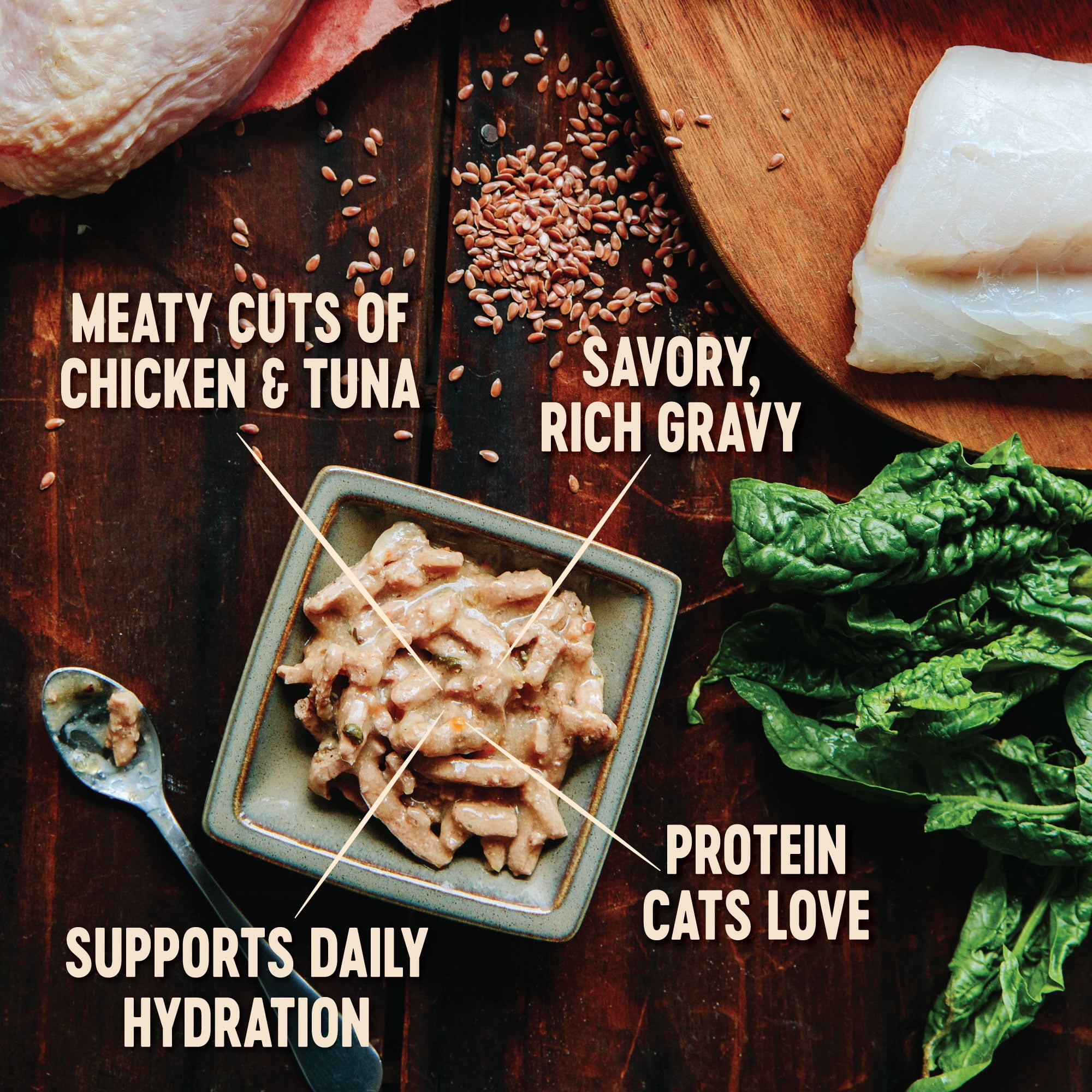 Wellness CORE Hearty Cuts Wet Cat Food, Chicken & Tuna, 5.5 oz (Pack of 24)