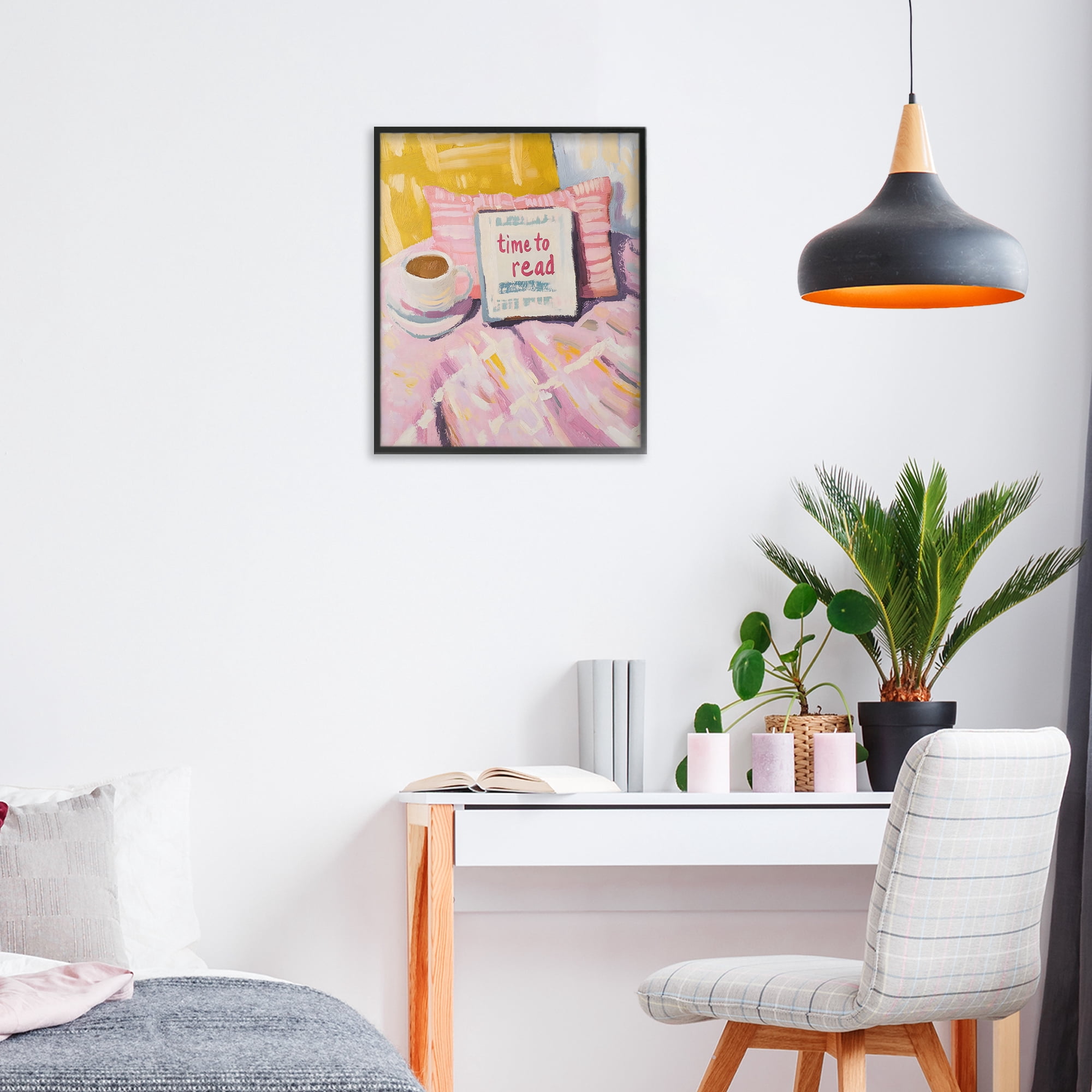 Stupell Industries Time To Read in Morning Black Framed Giclee Art, design by The Prints Vibe