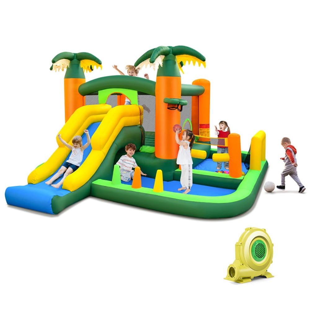 Aimee Lii Big Inflatable Bounce House with Slide and Ball Pits for Indoor and Outdoor with 735W Blower, Bounce House for Kids 3-6 Aimee Lii Big Inflatable Bounce House with Slide and Ball Pits for Indoor and Outdoor with 735W Blower, Bounce House for Kids 3-6