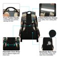 thumbnail image 4 of FORMRS Unisex Backpack Elementary School Travel Bookbag with Reflective Stripes, Black Halloween Cat, 4 of 7