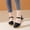 #0053-Black, variant on Xucatan Women's Closed Toe Wedge Sandals, Breathable Canvas Upper with Espadrille Sole, Buckle Strap Comfortable Platform Slides, Versatile Casual Holiday Style Gift