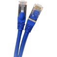 thumbnail image 1 of 50 ft. CAT 7 SFTP Double Shielded RJ45 Snagless Ethernet Cable, Blue, 1 of 1