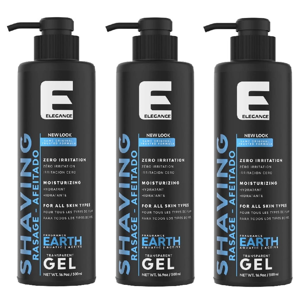 Barber Hair Elegance Plus Shaving Gel Earth 16.9oz 3 x BB51833