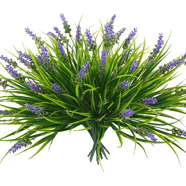 Plantas artificiales Obbsie Monkey Grass, 18,2 cm, resistente a los rayos UV