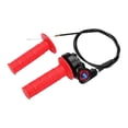 thumbnail image 2 of Colaxi Twist Throttle Cable Stainless Steel Silicone Handle Assembly Fit for 150cc-250cc , Red, 2 of 6