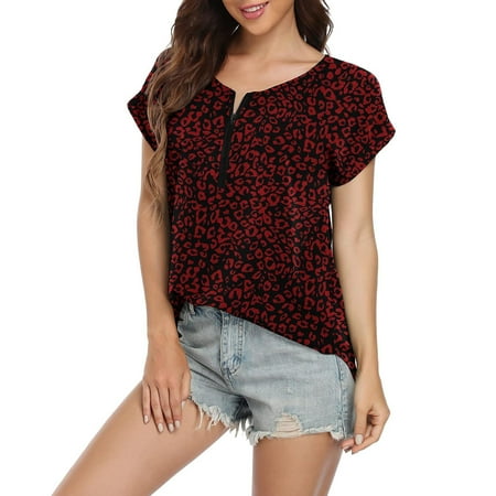 HSMQHJWE Black Plus Size Jumpsuits Lingerie Style Top Women Summer Oversize Top Short Sleeve Tee Shirt Zipper Round Neck T Shirt Tops Fashion Floral Losse Blouses Lace Up Top Plus Size