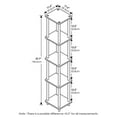 thumbnail image 4 of Furinno Corner Square Display 11.6"W x 11.6"D x 57.7"H 5-Shelf Freestanding Shelving Unit, Black and Gray, 4 of 4