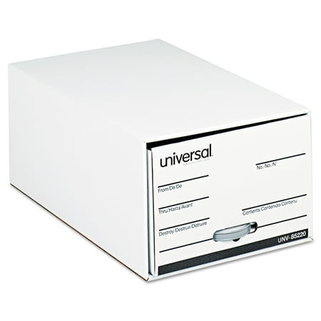 Universal Storage Box Drawer Files, Legal, Fiberboard, 15" x 24" x 10", White, 6/Carton