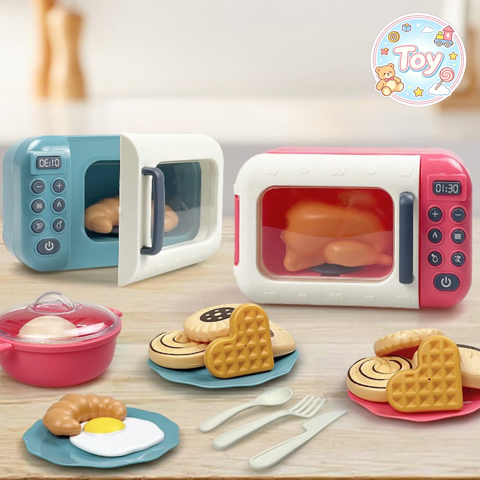 Kidoozie Trendy Kitchen Trio, 3pk Realistic Toy Kitchen Appliances