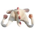thumbnail image 1 of Mujeres Invierno Mullido Peluche Sudadera con capucha Sombrero con orejas saltarinas en movimiento Divertido juguete de dinosaurio de dibujos animados espesar cálido oreja tapa - blanco, 1 of 3
