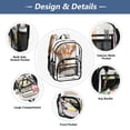 thumbnail image 5 of PVC Transparent Backpacks Clear Backpack for Travel and Outings Small Highland Cattle, 5 of 7