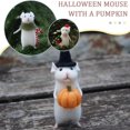 thumbnail image 4 of 2 Piezas de Ratón de Halloween Hecho A Mano de Fieltro de Lana, Adorno de Ratón de Navidad, Calabazas de Fieltro con Aguja, Decoración de Animales D, 4 of 5