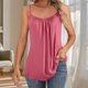 thumbnail image 5 of Camisola de manga corta para mujer, ropa interior holgada con cuello en V y color liso, de poliéster, 5 of 9