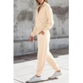 thumbnail image 4 of Conjunto Deportivo PRETTYGARDEN Mujer 2 Piezas Pulóver con Cierre Beige Talla L, 4 of 7
