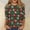 01-Light Green, variant on Women's Christmas Print Round Neck 3/4 Sleeve Relaxed Pullover - Pink - XXXXXL