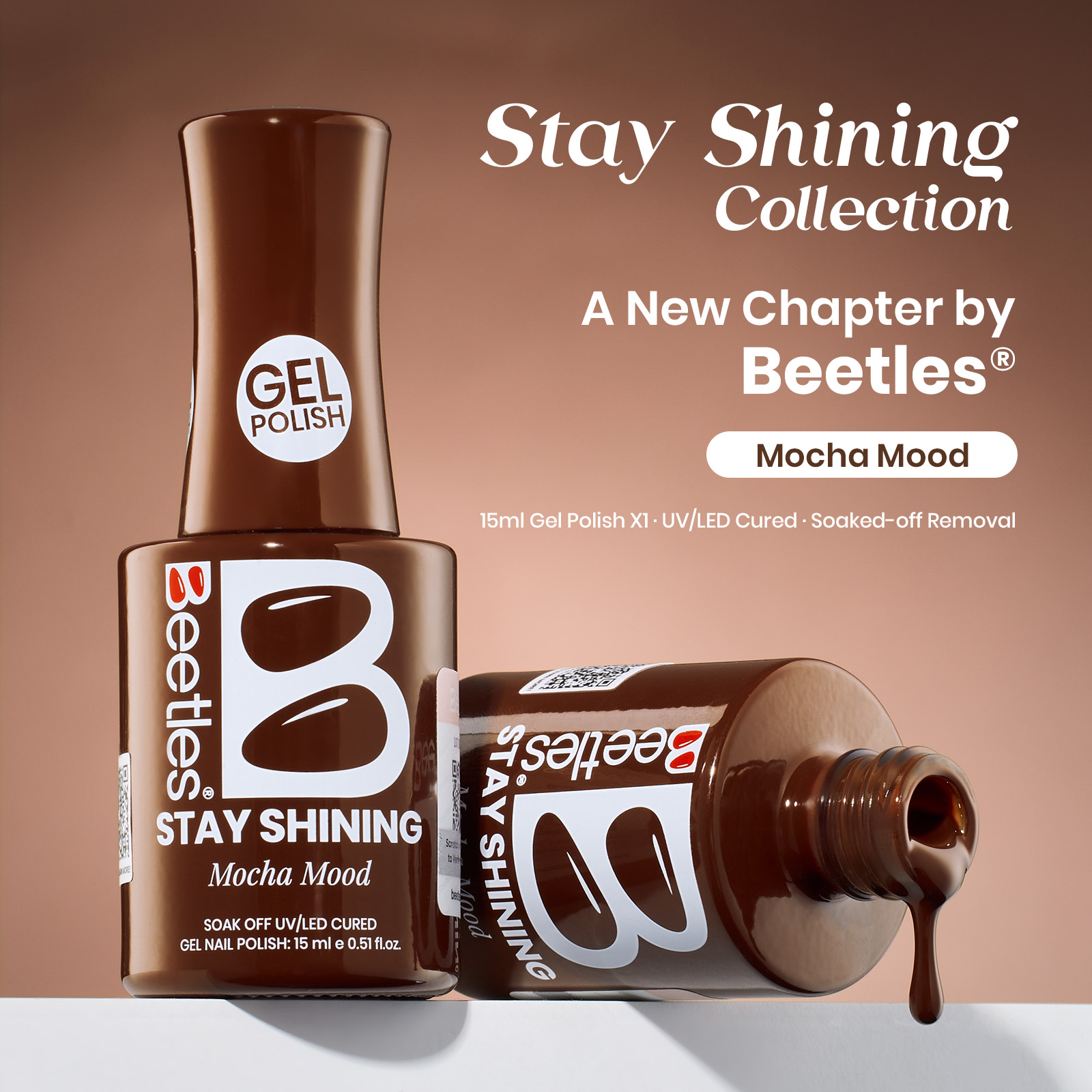 Beetles Stay Shining Collection Gel Nail Polish, Mocha Mood, 0.51 fl oz