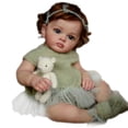 thumbnail image 1 of Reborn Doll Hand-Detailed Painting Baby Doll con Hand Rooted Brown Hair Toy Hugtrwg Para estrenar, 1 of 9
