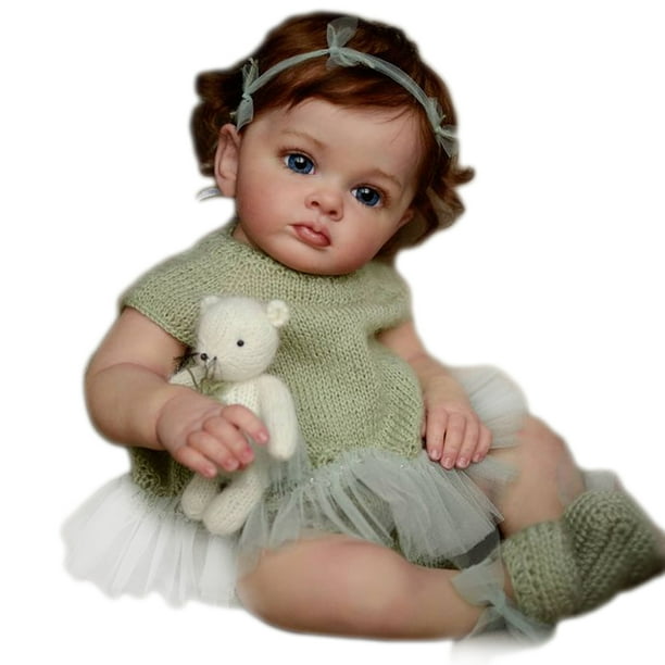 Real Touch Reborn Girl Muñeca terminada Cuerpo de tela Muñeca de silicona suave realista Tmvgtek juguetes de los niños