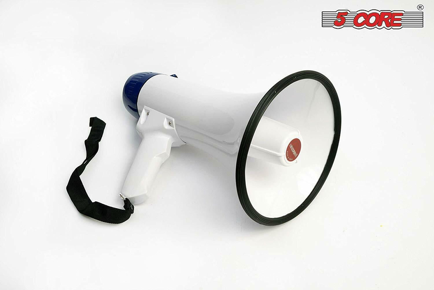 5 Core RECORDING & PLAYBACK Megaphone Bullhorn PA Loud Speaker PRO