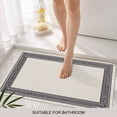 thumbnail image 3 of Black Cream Greek Key Door Mat&nbsp;Indoor Outdoor Entrance,Non Slip Small Rug for Kitchen Bathroom Entryway Rug,Geometric Greece Ancient Rustic Washable Doormat Floor Mat 16x24 Inch, 3 of 8