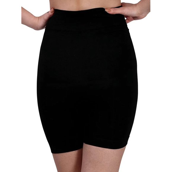 Microfiber 4-in-1 Shaper - Tummy, Back, Thighs, Hips - Black/Effective Seamless