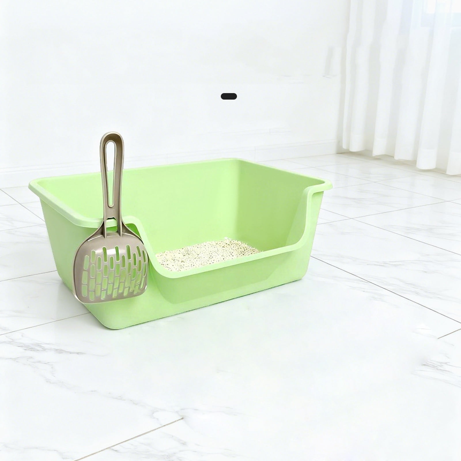 Jumbo Cat Litter Box Semi Enclosed Toilet for Large Cats High Sided Pan with Anti Splash Design and Extra Large Capacity for Easy Maintenance 20x4x4 Inch