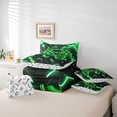 thumbnail image 4 of Erosebridal Green Gamepad Bedding Sets King Size, Gradient Geometry Comforter Sets with Sheets, Gaming Sports Decor, Reversible 7pcs, 4 of 6