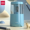 Electric Pencil Sharpener Automatic Sharpener Pencil Sharpening Machine with 2 Power Drives, USB Cable & Battery,Blue