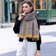 thumbnail image 4 of Bufanda cálida para mujer, manta de gran tamaño con borlas, chal de cuadros escoceses, suave y acogedor, tacto de cachemira, pashmina a cuadros, 4 of 5