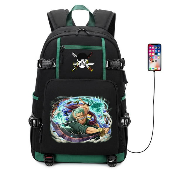 New Nautical Thief King Schoolbag Male Sauron Luffy Backpack Trend Junior High School Student Backpack Fashion Accessories