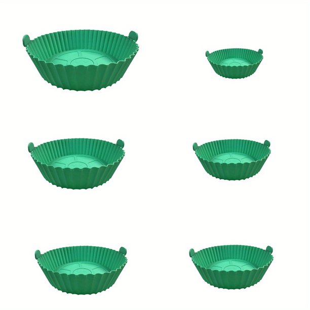 6pcs, Silicone Air Fryer Liners, 6 Different Sizes Air Fryer Liners Pots, Silicone Basket Bowls, Reusable Baking Trays, Oven Accessories, Baking Tools, Kitchen Gadgets, Kitchen Accessories, Home Kitc