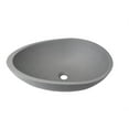 thumbnail image 3 of Concreto Stone 21" Egg-Shape Concrete Vessel Bathroom Sink - Grey, 3 of 7