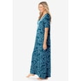 thumbnail image 3 of Dreams & Co. Plus Size V-Neck Short Sleeve Maxi Lounger, 3 of 6