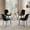 38.9in Silver, variant on KATBOC Round Glass Dining Table Set with 4/6 Velvet Dining Chairs, Modern Metal Legs, Adjustable Non-Slip for Kitchen, Dining Room & Apartment