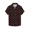 thumbnail image 4 of Yaoyar Men's Hawaiian Shirt Valentines Day Heart Short Sleeve Beach Button Down Causal Top Print Tropical Hawaii Shirts, 4 of 5