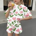 thumbnail image 7 of Cethrio Girls Summer Outfit Sets, Casual Pullover 2 PC Short Sleeve Kids' Clothing Sets Multicolor Size 5T, 7 of 7