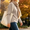 thumbnail image 5 of Ozmmyan Womens Crew Neck Sweater for Womens Long Sleeve Ribbed Knit Relaxed Fit Casual Solid Sweater Top Fall Winter, 5 of 7