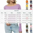 thumbnail image 5 of Aobny Slim Tshirt Women Boat Neck Orange Long Sleeve Shirts Blouse Basic Athletic Shirts Women,S, 5 of 5