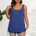 thumbnail image 4 of fatyb Plus Size Tank Tops for Women Drawstring Side Sleeveless T-Shirts Womens Casual Loose Blouses, 4 of 7
