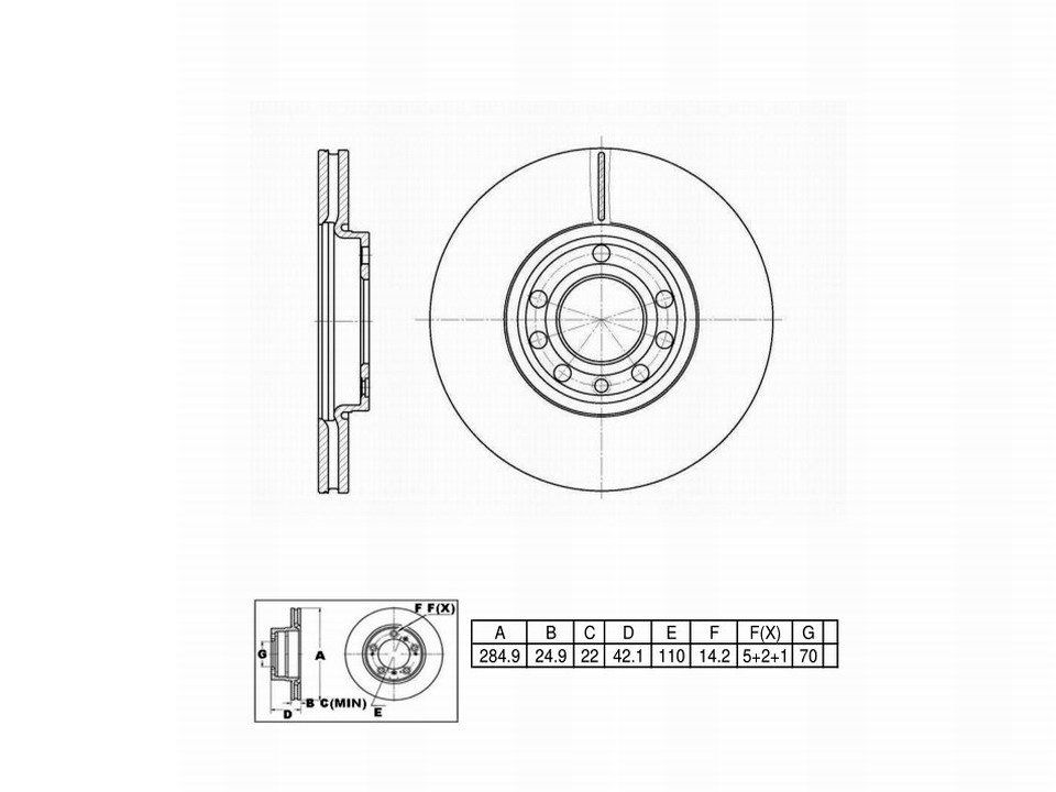 Winstop Brake Rotor, Front WS244417, Saab 9-3 2011-2003