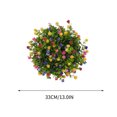 thumbnail image 3 of EGYMEN 13" Plastic Colorful Eucalyptus Wreath, Spring and Summer Decorative Leaf Garland, Vibrant Door Hanging Ornament, Festive Home Entrance Decoration, 3 of 6