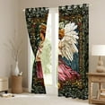thumbnail image 3 of jejeloiu Angel Girl Blackout Curtains Set of 2 (52x84 Each),Colorful Boho Print Window Curtains,Rainforst Plant Tree Curtains and Drapes For Children,Ultra Soft Home Decor, 3 of 6