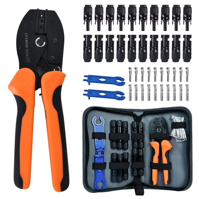Kit de herramientas ECO-WORTHY Solar Crimper, 13 piezas con conectores